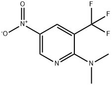 Dimethyl-(5-nitro-3-trifluoromethyl-pyridin-2-yl)-amine Structure
