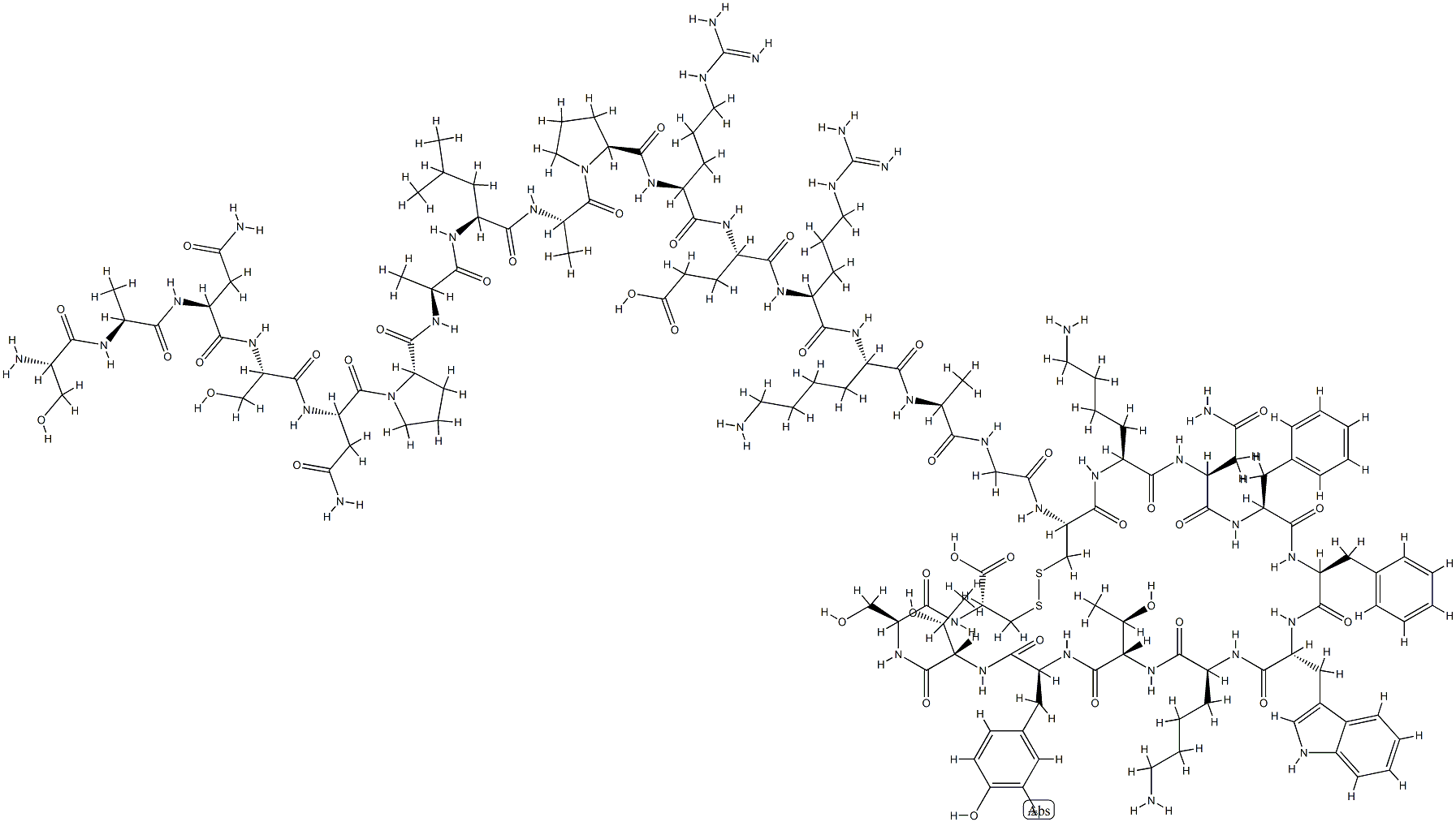 somatostatin 28, Leu(8)-Trp(22)-iodo-Tyr(25)- Structure