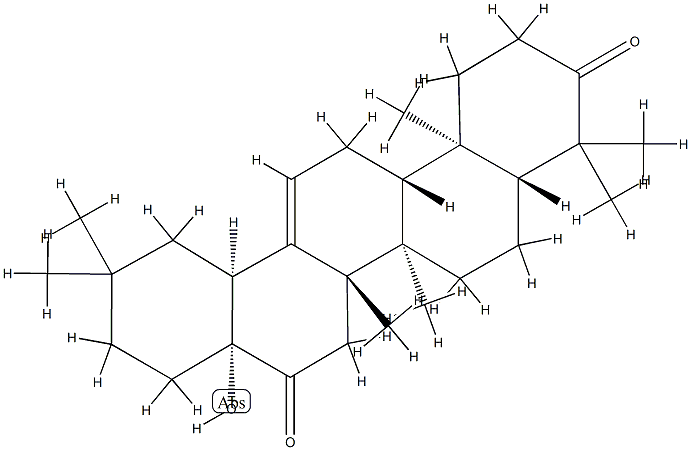 17-Hydroxy-28-nor-5α-oleana-12-ene-3,16-dione 구조식 이미지