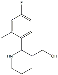 3-Piperidinemethanol,2-(4-fluoro-2-methylphenyl)-(9CI) 구조식 이미지