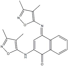 2-(3,4-dimethyl-5-isoxazolylamine)-N-(3,4-dimethyl-5-isoxazolyl)-1,4-naphthoquinone-4-imine 구조식 이미지