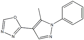 1,3,4-Oxadiazole,2-(5-methyl-1-phenyl-1H-pyrazol-4-yl)-(9CI) 구조식 이미지