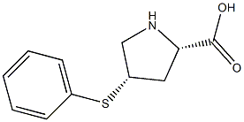 Cis-4-phenylthio-L-proline(조페노프릴중간체) 구조식 이미지