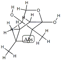 3,5-Methano-2H-furo[3,2-b]pyran-3,7a(3aH,5H)-diol,dihydro-3a,5-dimethyl-(9CI) 구조식 이미지