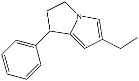 1H-Pyrrolizine,6-ethyl-2,3-dihydro-1-phenyl-(9CI) 구조식 이미지