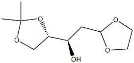 L-에리트로-펜토스,2-데옥시-4,5-O-(1-메틸에틸리덴)-,사이클릭1,2-에탄디일아세탈(9CI) 구조식 이미지