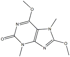 2H-Purin-2-one,3,7-dihydro-6,8-dimethoxy-3,7-dimethyl-(9CI) 구조식 이미지