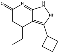 6H-Pyrazolo[3,4-b]pyridin-6-one,3-cyclobutyl-4-ethyl-1,2,4,5-tetrahydro-(9CI) 구조식 이미지