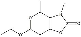 4H-Pyrano[3,4-d]oxazol-2(3H)-one,6-ethoxytetrahydro-3,4-dimethyl-,[3aR-(3aalpha,4alpha,6bta,7aalpha)]-(9CI) 구조식 이미지