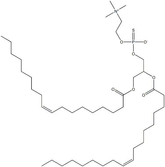 3,5,9-Trioxa-4-phosphaheptacos-18-en-1-aminium, 4-hydroxy-N,N,N-trimet hyl-10-oxo-7-((1-oxo-9-octadecenyl)oxy)-, hydroxide, inner salt, 4-sul fide, (Z,Z)- Structure