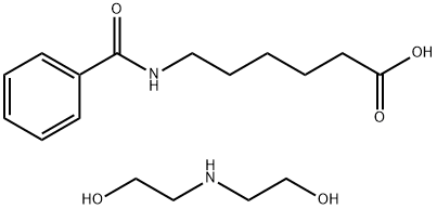 6-benzamidohexanoic acid, compound with 2,2'-iminodiethanol (1:1) 구조식 이미지