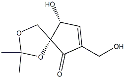 1,3-Dioxaspiro[4.4]non-7-en-6-one, 9-hydroxy-7-(hydroxymethyl)-2,2-dimethyl-, (5R,9R)-rel- (9CI) Structure