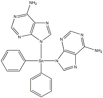 비스(아데니나토-N(9))-디페닐틴IV 구조식 이미지