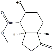 1H-Indene-4-carboxylicacid,octahydro-5-hydroxy-7a-methyl-1-methylene-,methylester,(3aR,4R,5S,7aS)-rel-(9CI) Structure