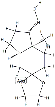 스피로[1,3-디옥솔란-2,5-[5H]인덴]-1-온,옥타히드로-7a-메틸-,옥심,(3aR,7aS)-(9CI) 구조식 이미지