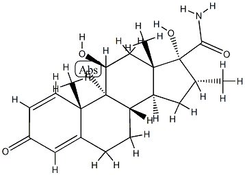 dexamethasone-17-carboxamide 구조식 이미지