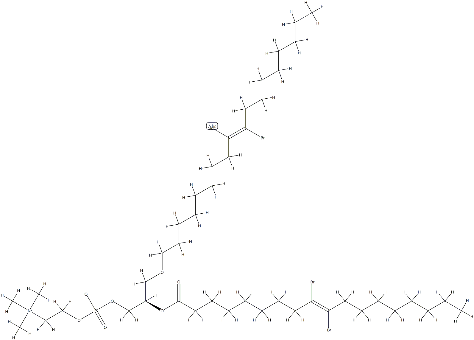 1,2-bis(9,10-dibromooleoyl)phosphatidylcholine 구조식 이미지