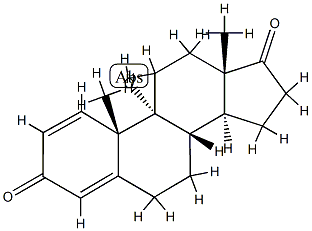 (8S,9R,10S,13S,14S)-9-hydroxy-10,13-dimethyl-6,7,8,11,12,14,15,16-octa hydrocyclopenta[a]phenanthrene-3,17-dione 구조식 이미지