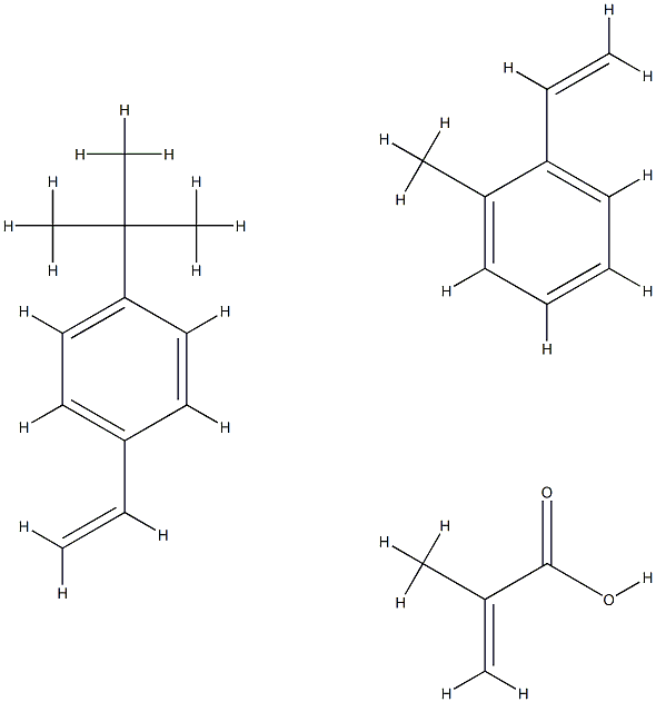 2-프로펜산,2-메틸-,1-(1,1-디메틸에틸)-4-에테닐벤젠및에테닐메틸벤젠중합체 구조식 이미지