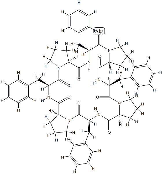 cyclo(phenylalanyl-prolyl)4 구조식 이미지
