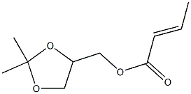 (2,2-Dimethyl-1,3-dioxolan-4-yl)methyl (2E)-2-butenoate 구조식 이미지