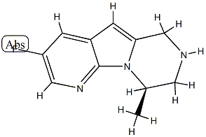 (9R)-3-Fluoro-6,7,8,9-tetrahydro-9-methylpyrido[3′,2′:4,5]pyrrolo[1,2-a]pyrazine 구조식 이미지