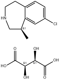 (R)-8-Chloro-1-Methyl-2,3,4,5-tetrahydro-1H-benzo[d]azepine (2R,3R)-2,3-dihydroxysuccinate Structure