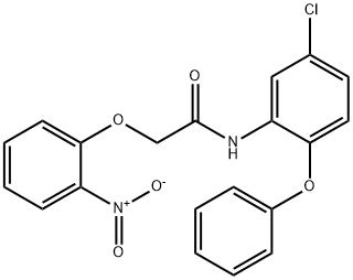 N-(5-chloro-2-phenoxyphenyl)-2-(2-nitrophenoxy)acetamide 구조식 이미지