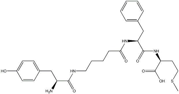 Methionine-enkephalin, 5-amino-val(2)-des-gly(3)- Structure