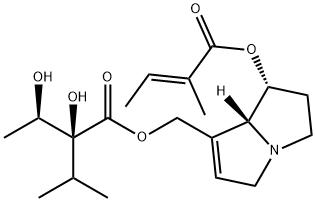 (2S,3R)-2,3-Dihydroxy-2-isopropylbutanoic acid [[(7R)-5,6,7,7aα-tetrahydro-7β-[(E)-2-methyl-2-butenoyloxy]-3H-pyrrolizin]-1-ylmethyl] ester 구조식 이미지