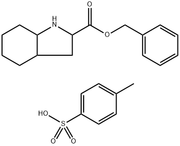 1H-Indole-2-carboxylic acid, octahydro-, phenylMethyl ester, 4-Methylbenzenesulfonate (1:1) 구조식 이미지