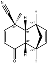 1,4-Methanonaphthalene-5-carbonitrile,1,4,4a,5,8,8a-hexahydro-5-methyl-8-oxo-,(1R,4S,4aR,5R,8aS)-rel-(9CI) 구조식 이미지