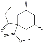 1,1-Cyclohexanedicarboxylicacid,3,5-dimethyl-,dimethylester,(3R,5S)-rel-(9CI) 구조식 이미지