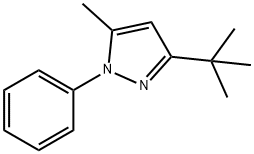 3-(1,1-Dimethylethyl)-5-methyl-1-phenyl-1H-pyrazole 구조식 이미지