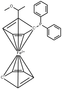 (2-(diphenylphosphino)ferrocenyl)ethyl methyl ether 구조식 이미지