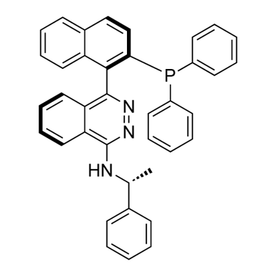 (R)-(+)-4-[2-(DIPHENYLPHOSPHINO)-1-NAPHTHALENYL]-N-[-1-PHENYLETHYL]-1-PHTHALAZINAMINE, MIN.(R)-N-PINAP 구조식 이미지