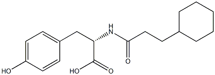 N(beta)-cyclohexylpropionyltyrosine Structure