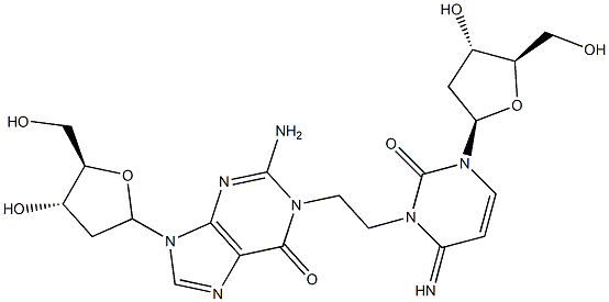1-(N(3)-deoxycytidyl)-2-(N(1)-deoxyguanosinyl)ethane 구조식 이미지