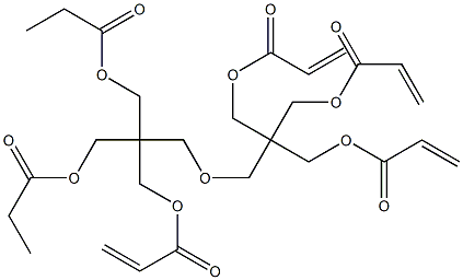 tetraacrylic acid, tetraester with 2,2'-[oxybis(methylene)]bis[2-(hydroxymethyl)propane-1,3-diol] dipropionate Structure