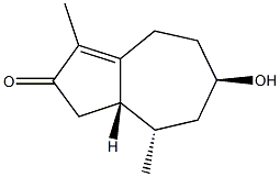 (6R)-4,5,6,7,8,8aβ-Hexahydro-6β-hydroxy-3,8α-dimethylazulen-2(1H)-one 구조식 이미지