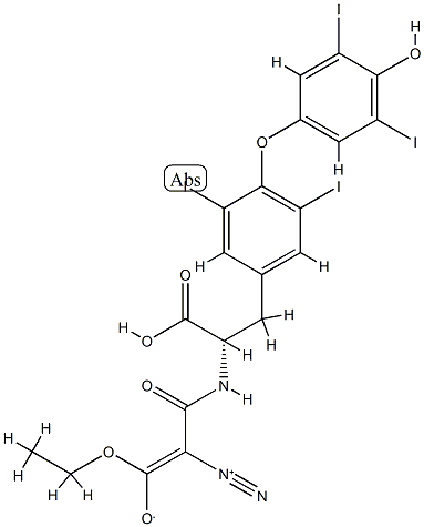 N-(Ethyl-2-diazomalonyl)thyroxine 구조식 이미지
