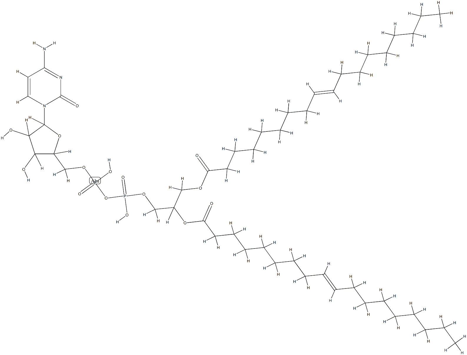 1 beta-arabinofuranosylcytosine 5'-diphosphate-1,2-diolein Structure