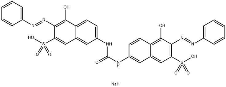 7,7'-(carbonyldiimino)bis[4-hydroxy-3-(phenylazo)naphthalene-2-sulphonic] acid, sodium salt Structure