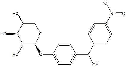 (2S,3R,4S,5R)-2-[4-[hydroxy-(4-nitrophenyl)methyl]phenoxy]oxane-3,4,5- triol 구조식 이미지