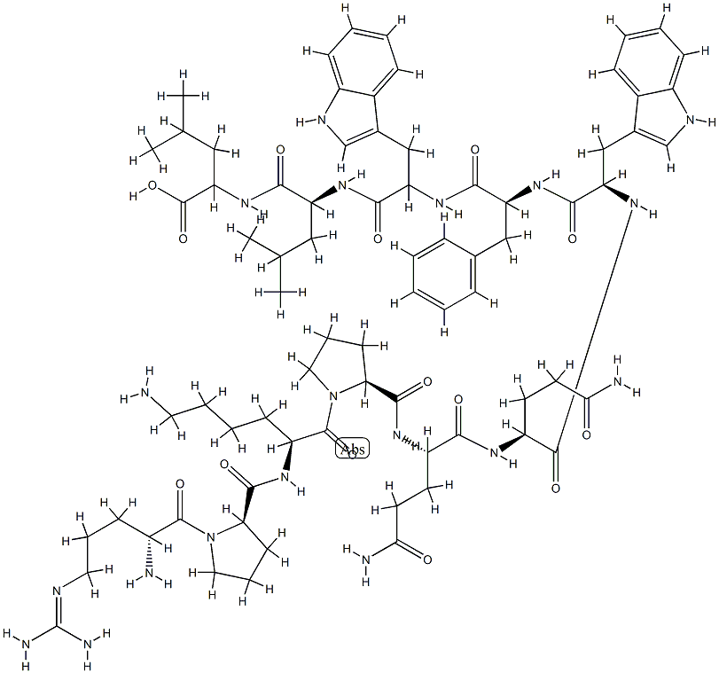 substance P, Arg(1)-Pro(2)-Trp(7,9)-Leu(11)- 구조식 이미지