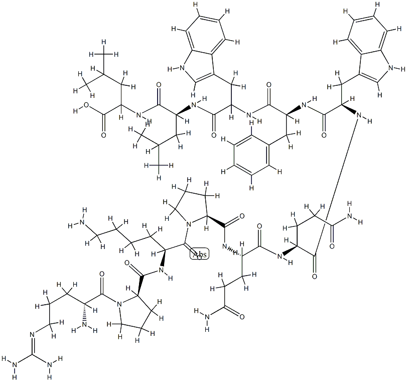 substance P, Arg(1)-Pro(2)-Trp(7,9)-Leu(11)- Structure