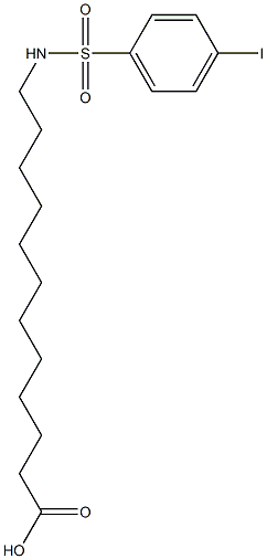 N-12-(para-Iodophenylsulfonamide)dodecanoic acid Structure