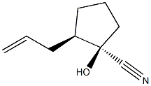 시클로펜탄카르보니트릴,1-히드록시-2-(2-프로페닐)-,(1R,2R)-rel-(9Cl) 구조식 이미지