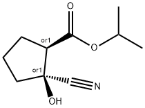 Cyclopentanecarboxylic acid, 2-cyano-2-hydroxy-, 1-methylethyl ester, (1R,2S)-rel- (9CI) Structure