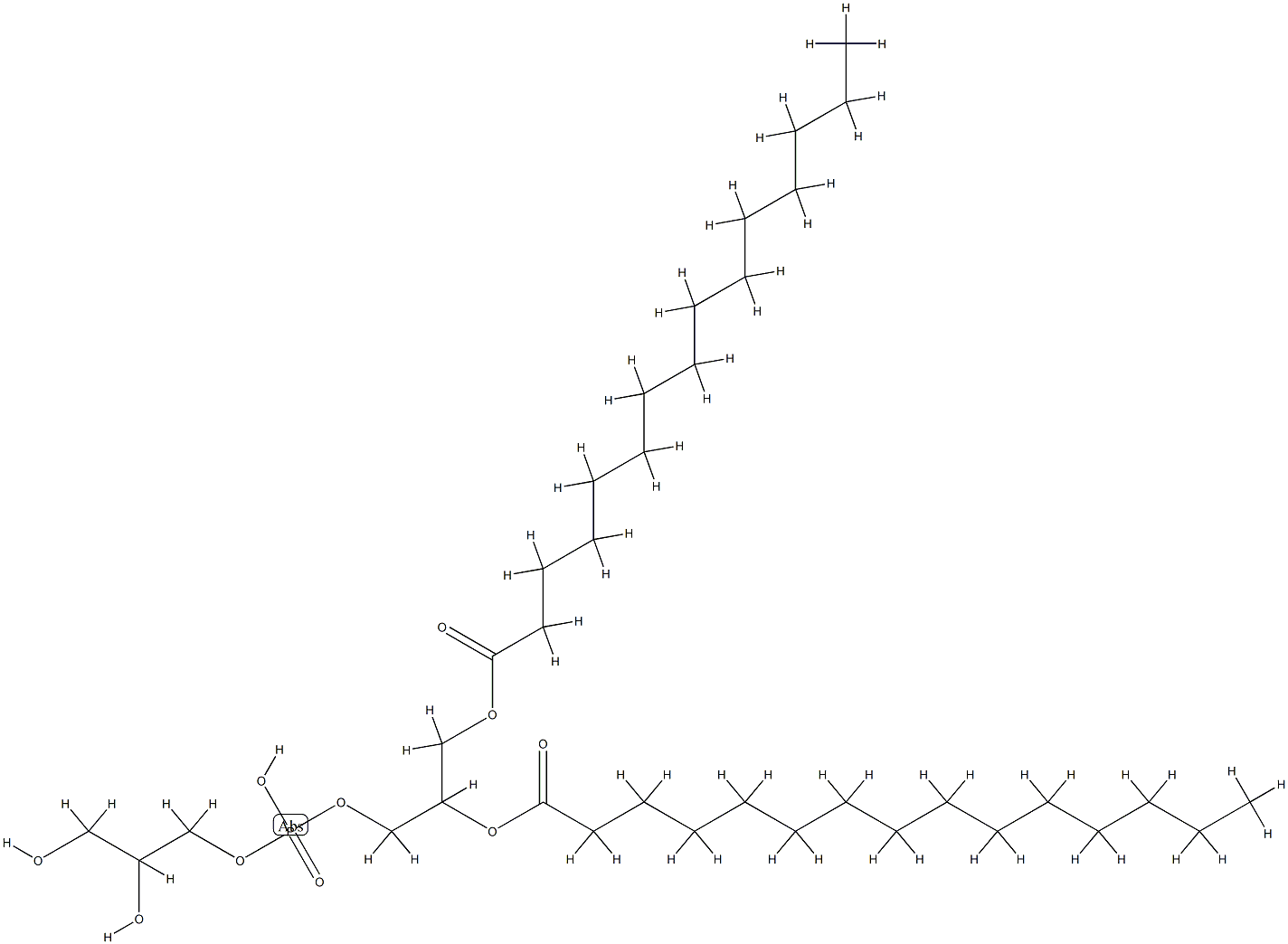 1,2-pentadecanoylphosphatidylcholine 구조식 이미지
